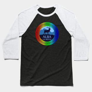 Alba Gu Brath Rainbow Knot Baseball T-Shirt